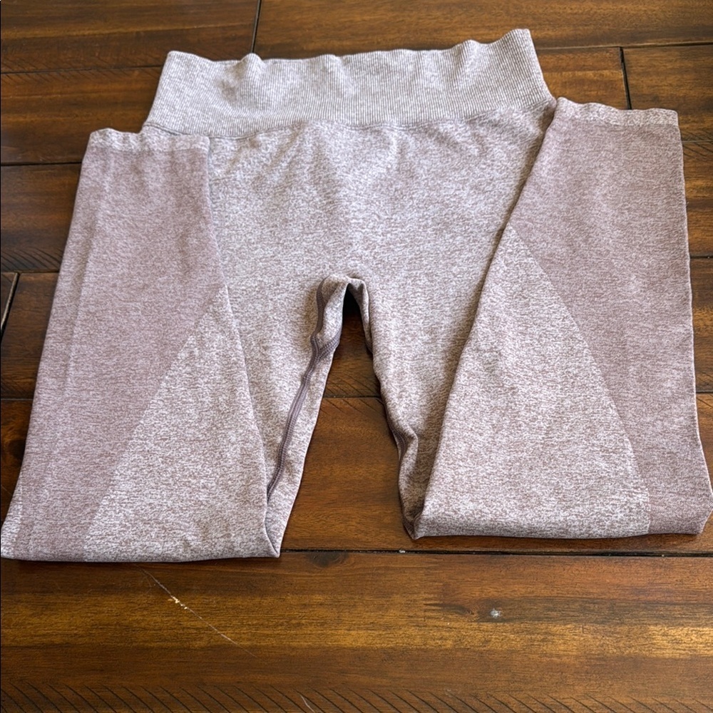 Pink Stylish Heathered Leggings - Picture 2 of 7